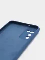 Темно-синий чехол для Samsung A02S / A025F, силиконовый, противоударный, матовый, с бархатом внутри