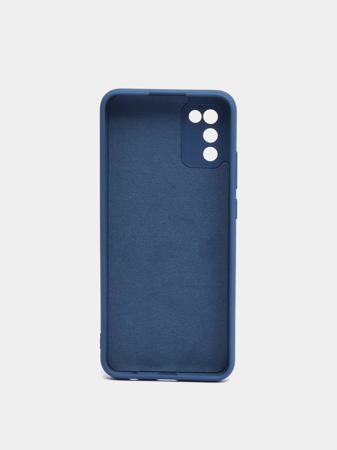 Темно-синий чехол для Samsung A02S / A025F, силиконовый, противоударный, матовый, с бархатом внутри