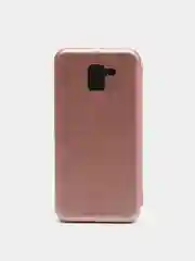 Розовый чехол книжка на Samsung Galaxy J6 (2018)