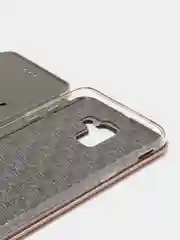 Розовый чехол книжка на Samsung Galaxy J6 (2018)
