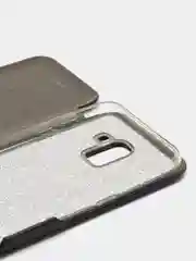 Черный чехол книжка на Samsung Galaxy J6 (2018)