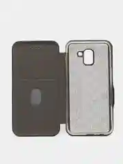 Черный чехол книжка на Samsung Galaxy J6 (2018)