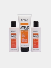Набор для волос EPICA Amber Shine Organic (шампунь 250мл, кондиционер 250мл, маска 250мл)