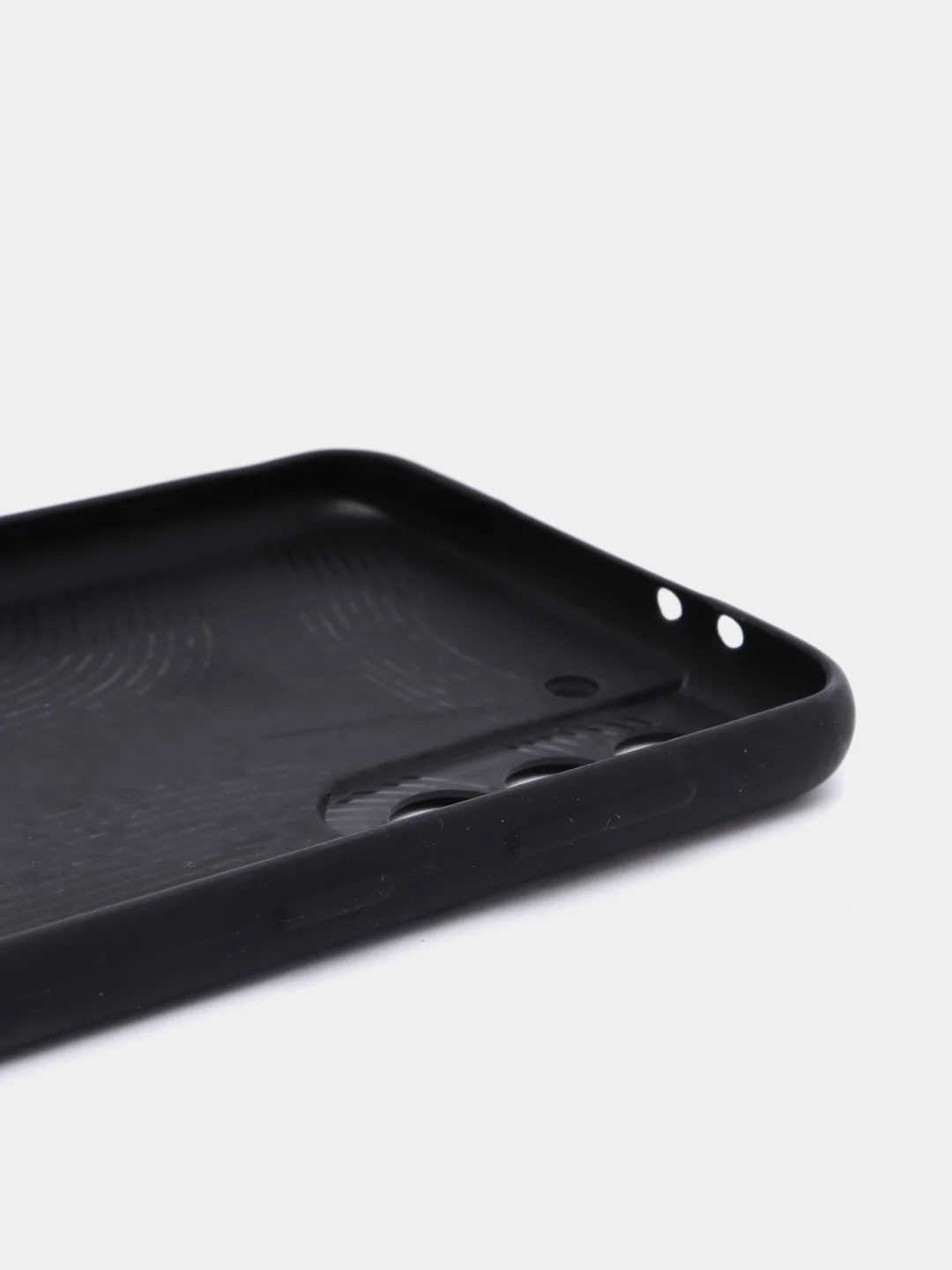 Синий чехол Samsung Galaxy S21+ силиконовый, имитация кожи