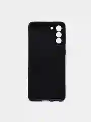 Синий чехол Samsung Galaxy S21+ силиконовый, имитация кожи