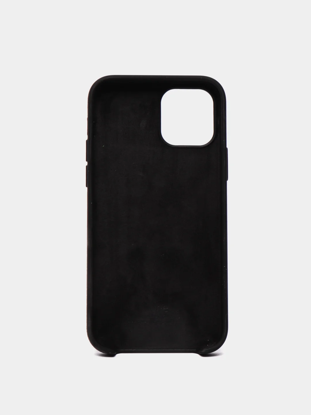 Черный чехол силиконовый на iPhone 12 / 12 Pro