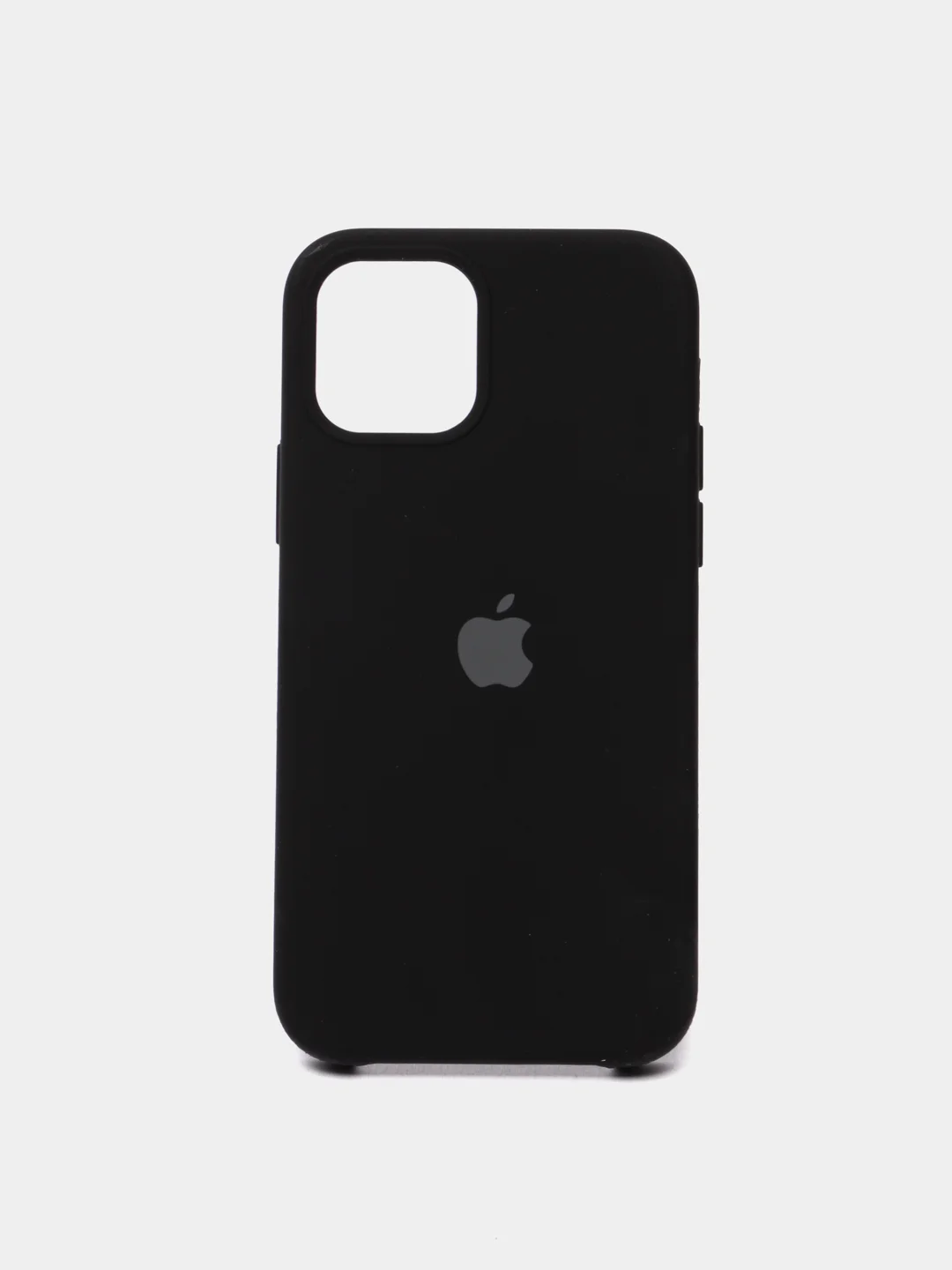 Черный чехол силиконовый на iPhone 12 / 12 Pro