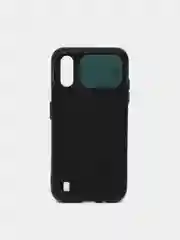 Зеленый чехол для Samsung A01 (Самсунг A01) матовый с защитой камеры