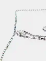 Серый лента стразовая 2 мм, 2,5 мм, 3 мм   1 метр