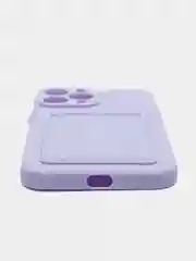 Лавандовый чехол для iPhone 11, 12, 13, Pro, Max, 7, 8, Plus, с карманом для карт, защита камеры