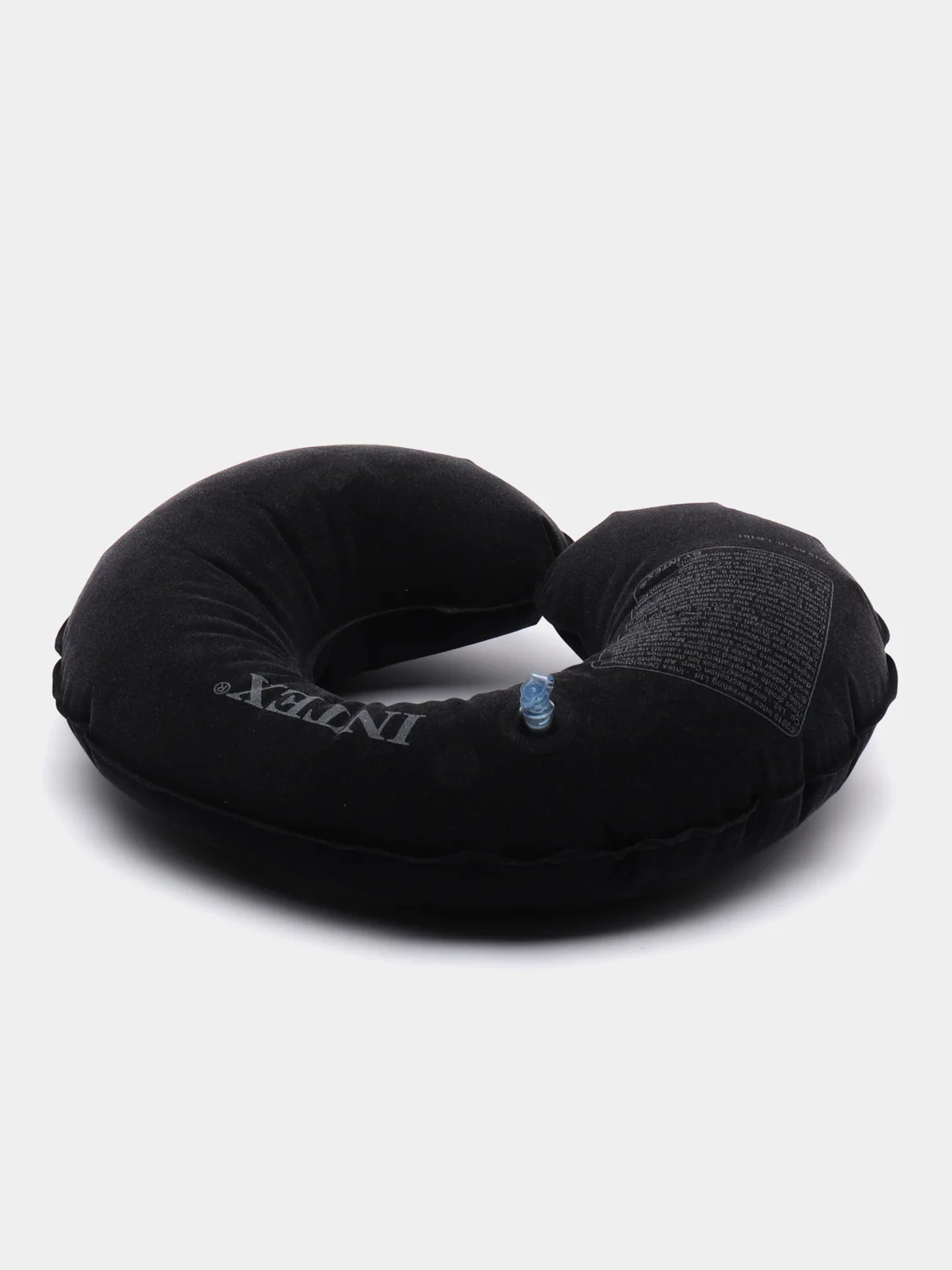 Черный intex Подушка надувная дорожная 36*30*10/ под шею/ для путешествий/ для шеи/автомобильная
