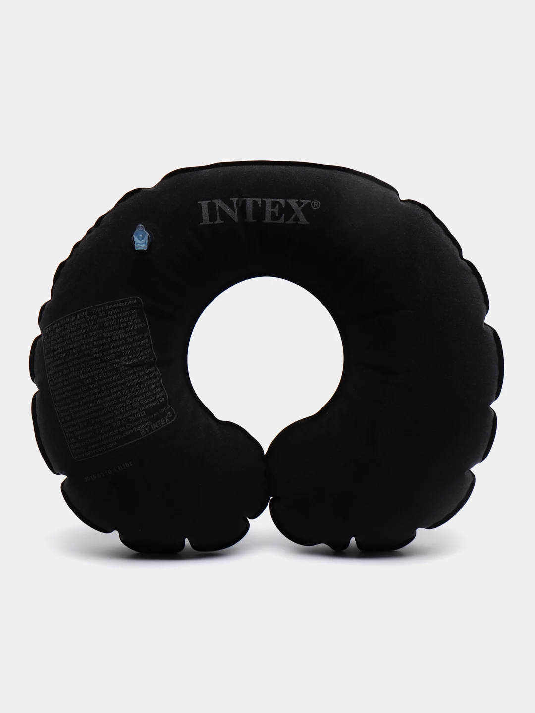Черный intex Подушка надувная дорожная 36*30*10/ под шею/ для путешествий/ для шеи/автомобильная