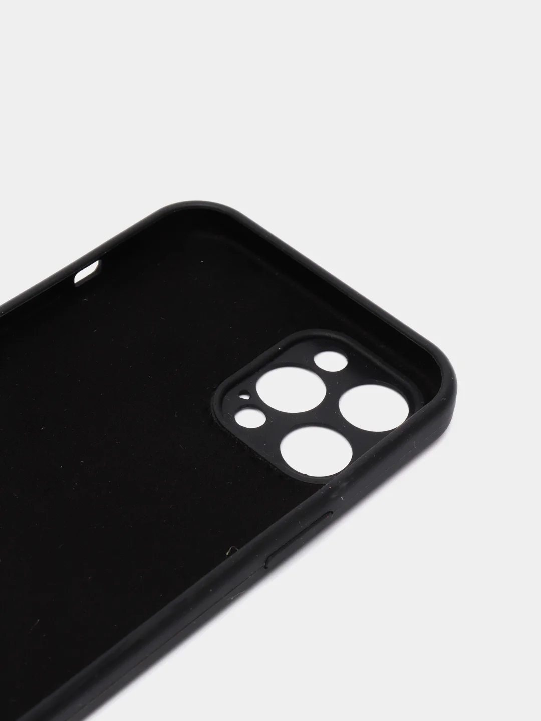 Черный чехол Silicone Case для iPhone 12 Pro Max с логотипом закрытый низ