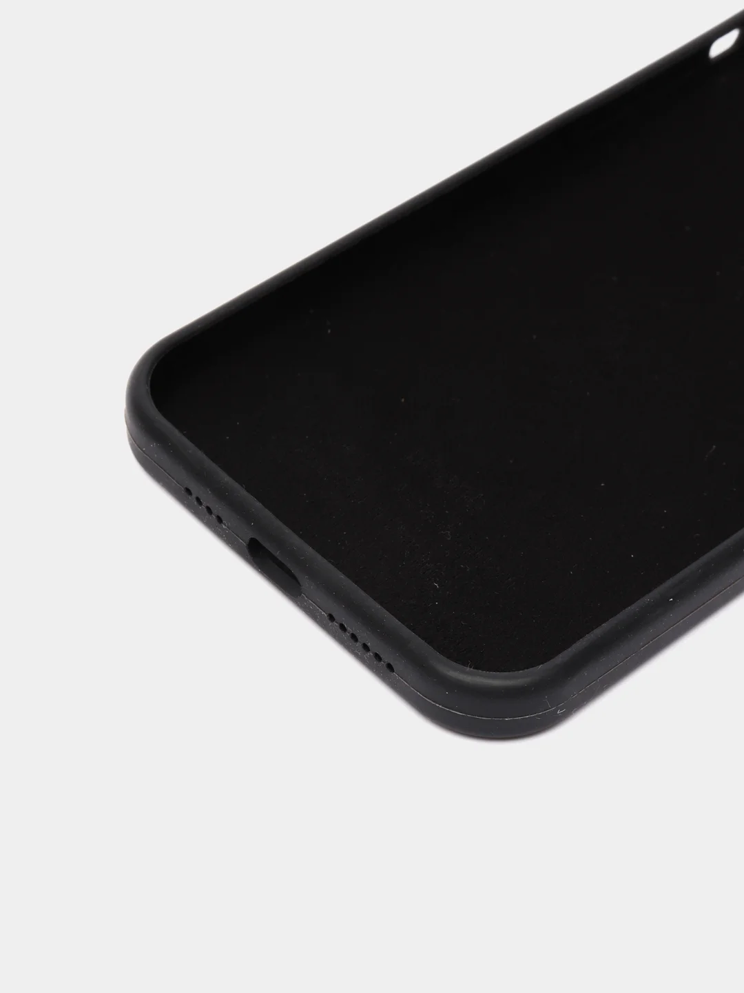 Черный чехол Silicone Case для iPhone 12 Pro Max с логотипом закрытый низ