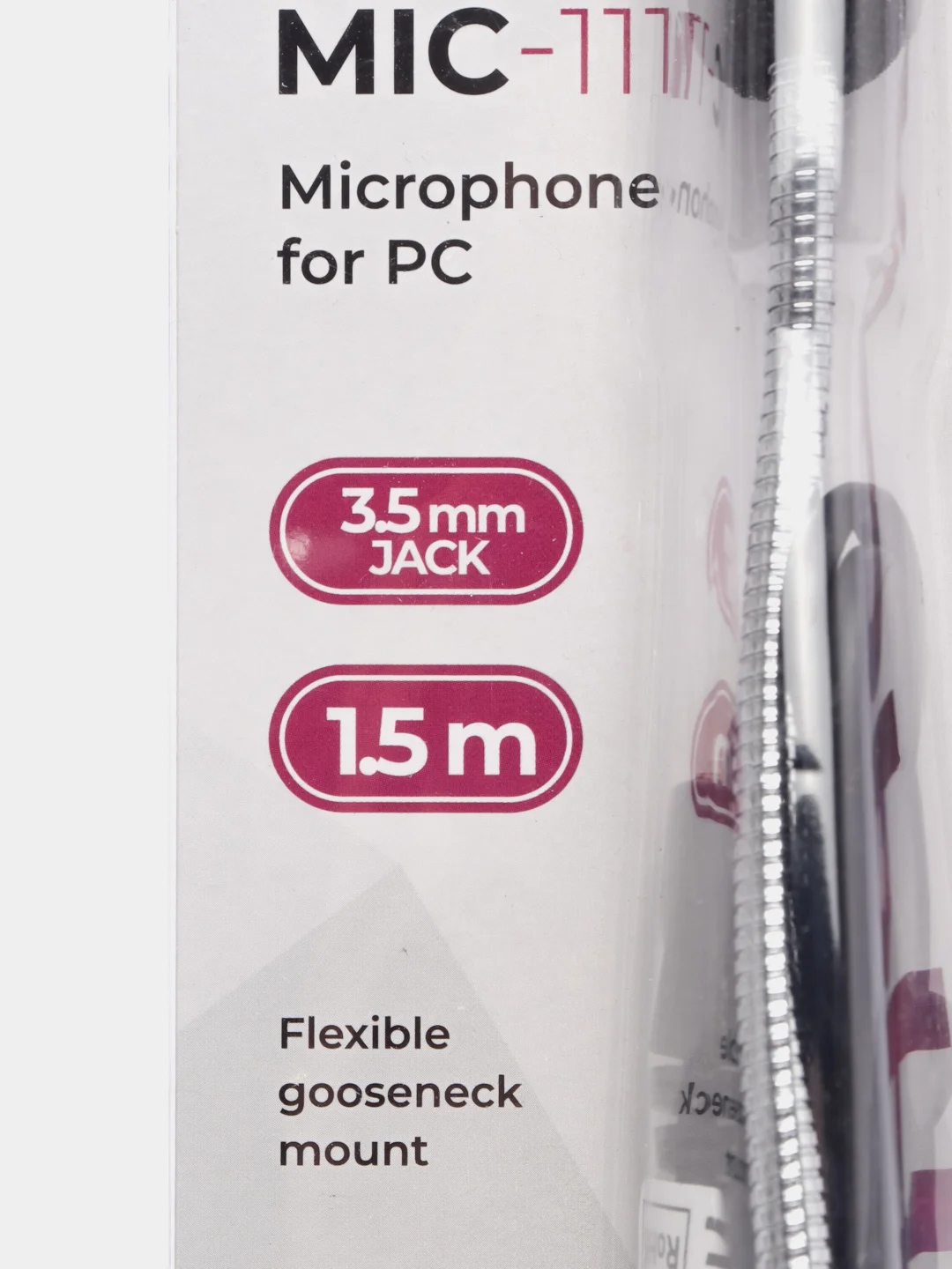Серый микрофон компьютерный Defender MIC-111 серый, кабель 1,5 м