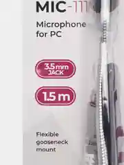 Серый микрофон компьютерный Defender MIC-111 серый, кабель 1,5 м