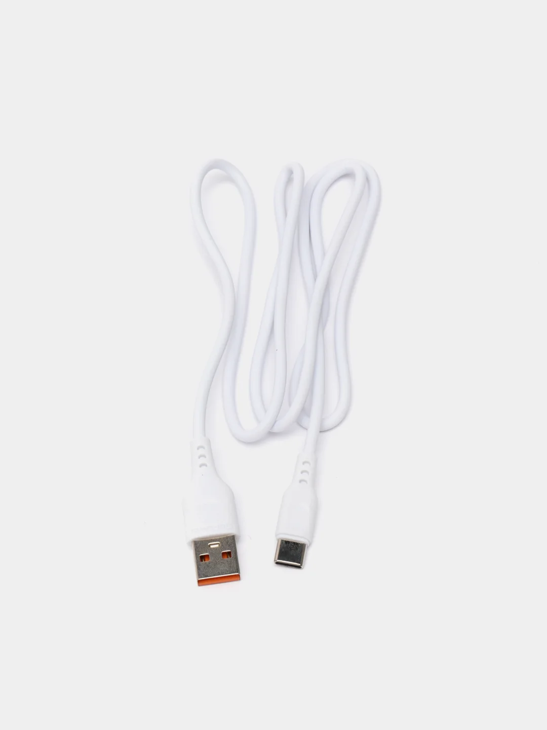 Белый кабель Type-C на USB GoPower GP01T (1м, 2.4A)