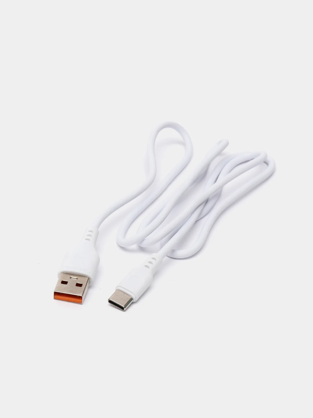 Белый кабель Type-C на USB GoPower GP01T (1м, 2.4A)