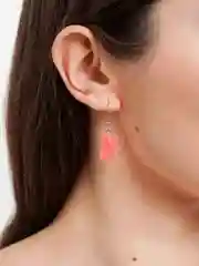 Красный серьги с сахарными мармеладными мишками