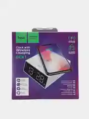 Часы будильник с функцией беспроводной зарядки Hoco DCK1 10W