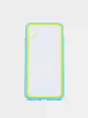 Голубой чехол силиконовый на iPhone XS Max с прозрачной задней панелью, mobios
