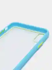 Голубой чехол силиконовый на iPhone XS Max с прозрачной задней панелью, mobios