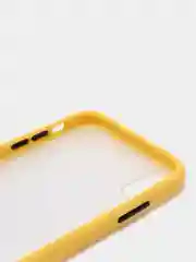 Желтый матовый силиконовый чехол с цветными краями для iPhone XR