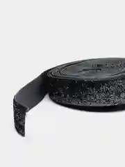 Угольный лента бархатная металлизированная