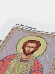 Рисунок на ткани для вышивания бисером "Св. Мч. Валерий"