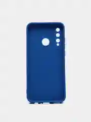 Синий чехол силиконовый с микрофиброй и защитой камеры для Xiaomi Redmi 10C