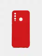 Красный чехол силиконовый с микрофиброй и защитой камеры для Xiaomi Redmi 10C