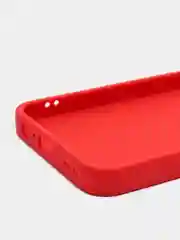 Красный чехол силиконовый с микрофиброй и защитой камеры для Xiaomi Redmi 10C