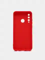 Красный чехол силиконовый с микрофиброй и защитой камеры для Xiaomi Redmi 10C
