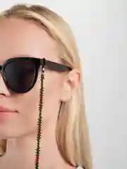 Зеленый цепочка для очков из бисера
