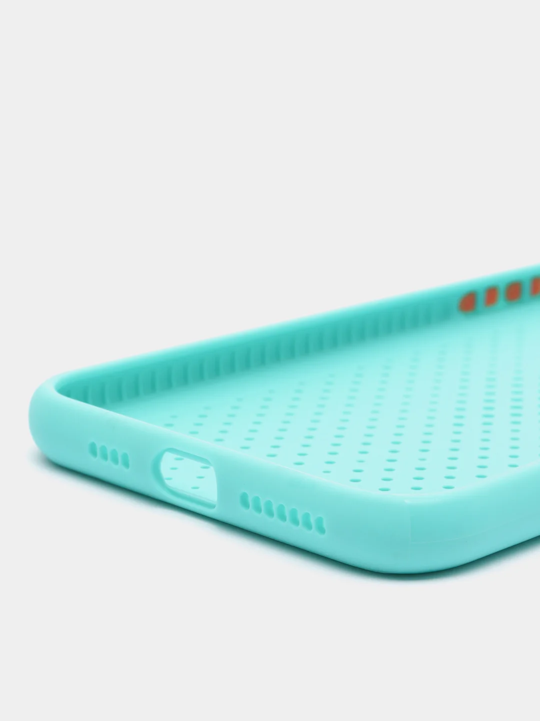 Бирюзовый чехол силиконовый с перфорацией для Айфон iPhone 11 /11 Pro / 11 Pro Max / 12