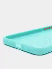 Бирюзовый чехол силиконовый с перфорацией для Айфон  iPhone 11 /11 Pro / 11 Pro Max / 12
