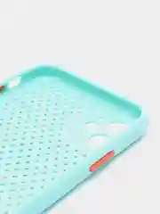 Бирюзовый чехол силиконовый с перфорацией для Айфон  iPhone 11 /11 Pro / 11 Pro Max / 12