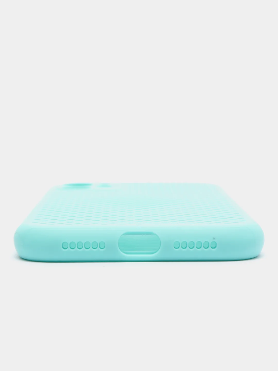 Бирюзовый чехол силиконовый с перфорацией для Айфон iPhone 11 /11 Pro / 11 Pro Max / 12