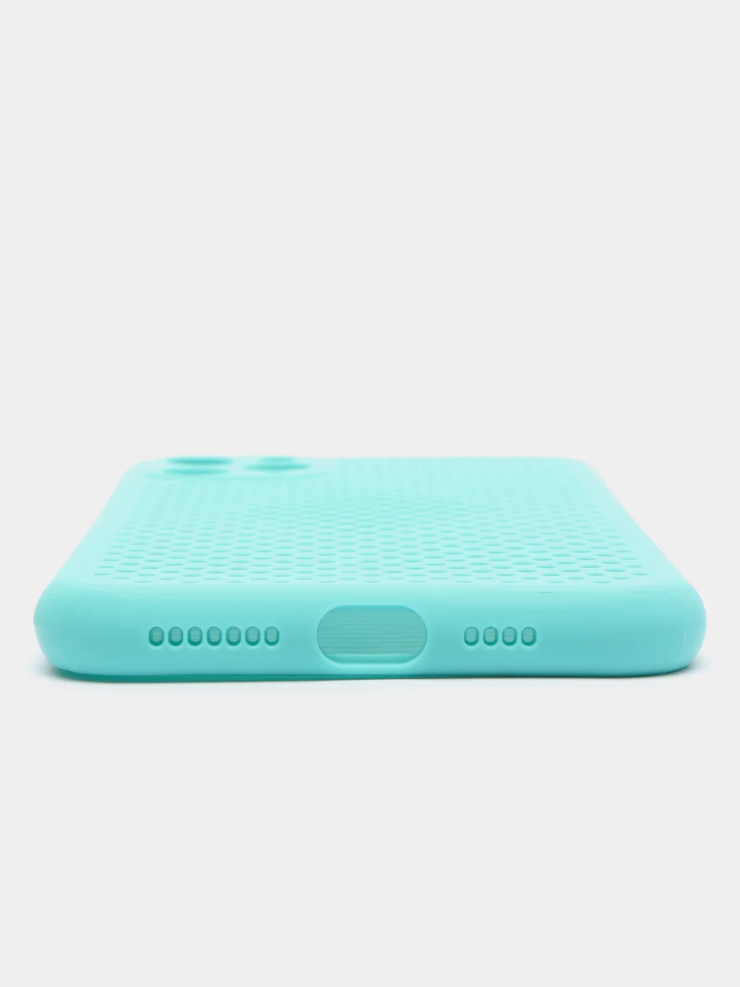 Бирюзовый чехол силиконовый с перфорацией для Айфон iPhone 11 /11 Pro / 11 Pro Max / 12