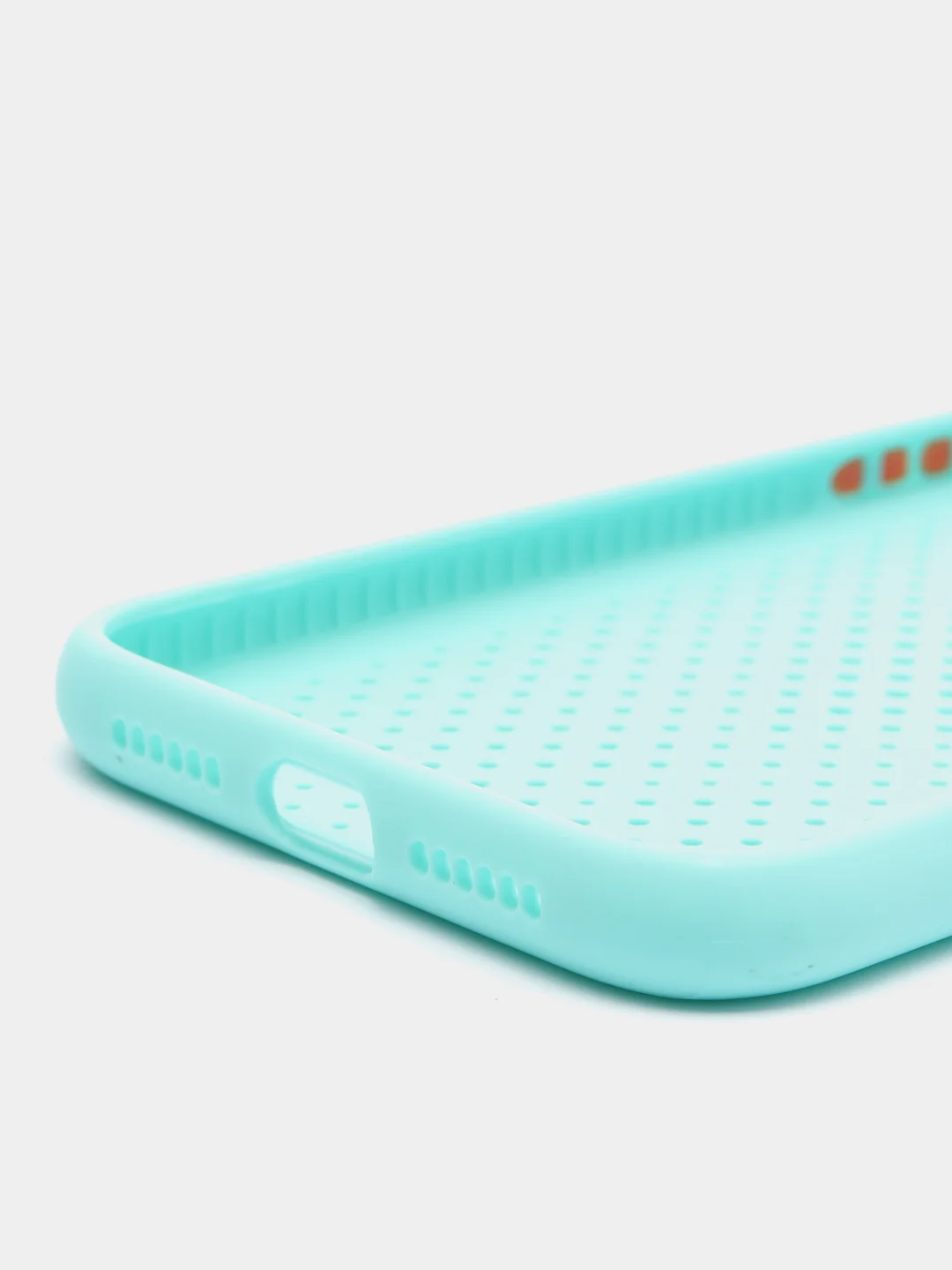 Бирюзовый чехол силиконовый с перфорацией для Айфон iPhone 11 /11 Pro / 11 Pro Max / 12