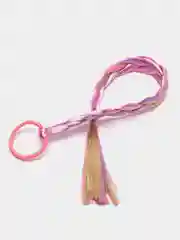 Розовый резинка с косичкой
