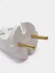 Вилка сетевая, 6А, белая