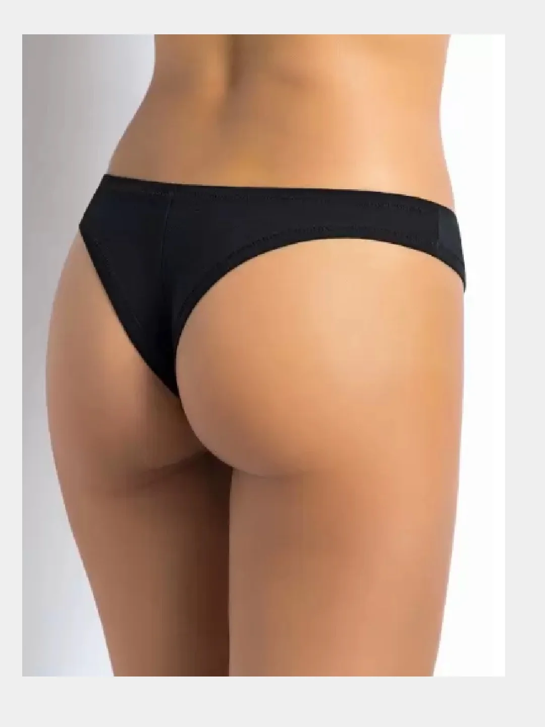 Черный трусики Braziliana, тонкие, бесшовные трусы женские