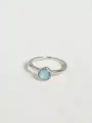Серебряный кольцо под серебро с голубым камнем фаланговое