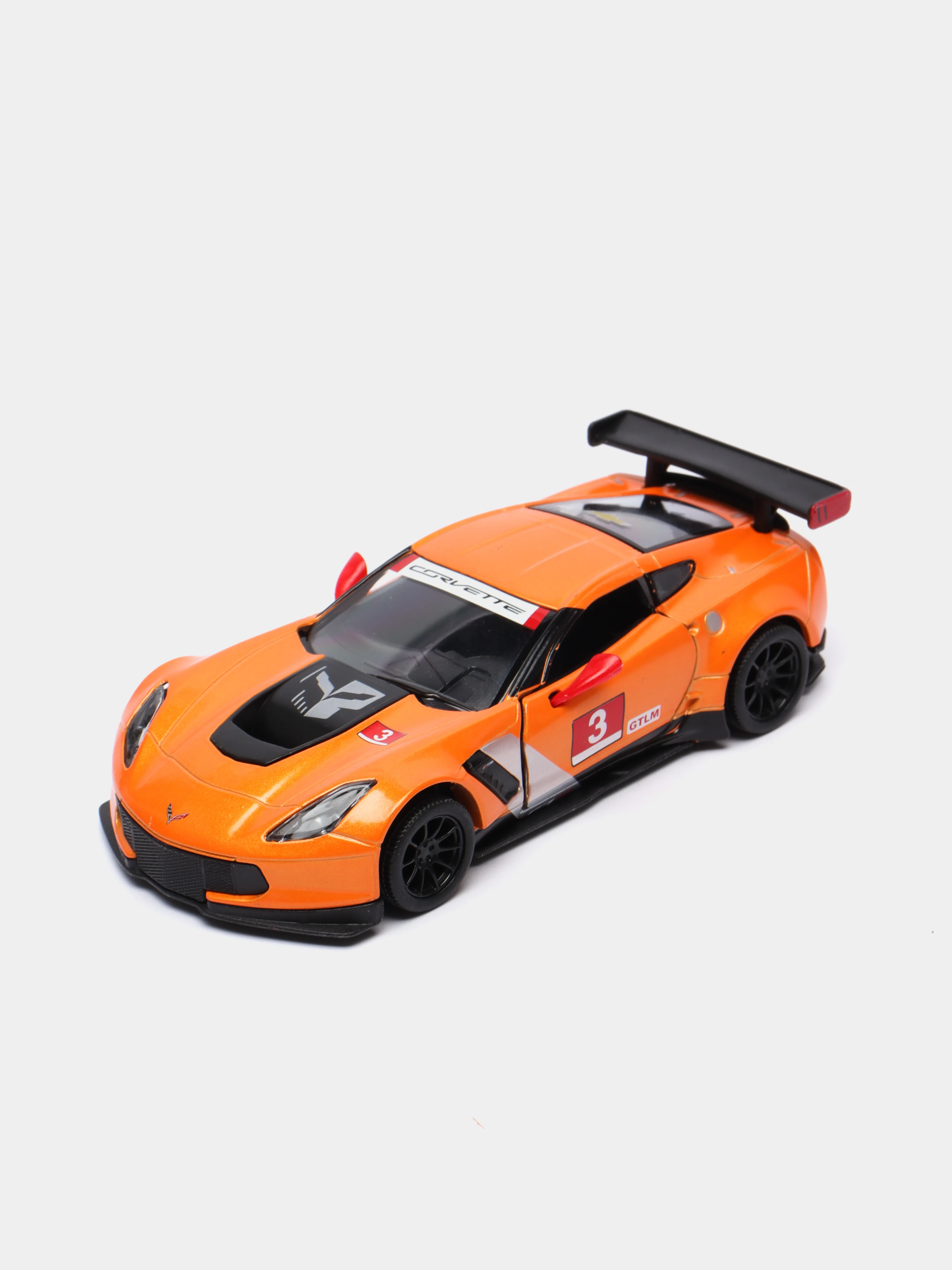 Оранжевый металлическая машинка 1:36 Corvette C7.R 2016 Race Car KT5397D