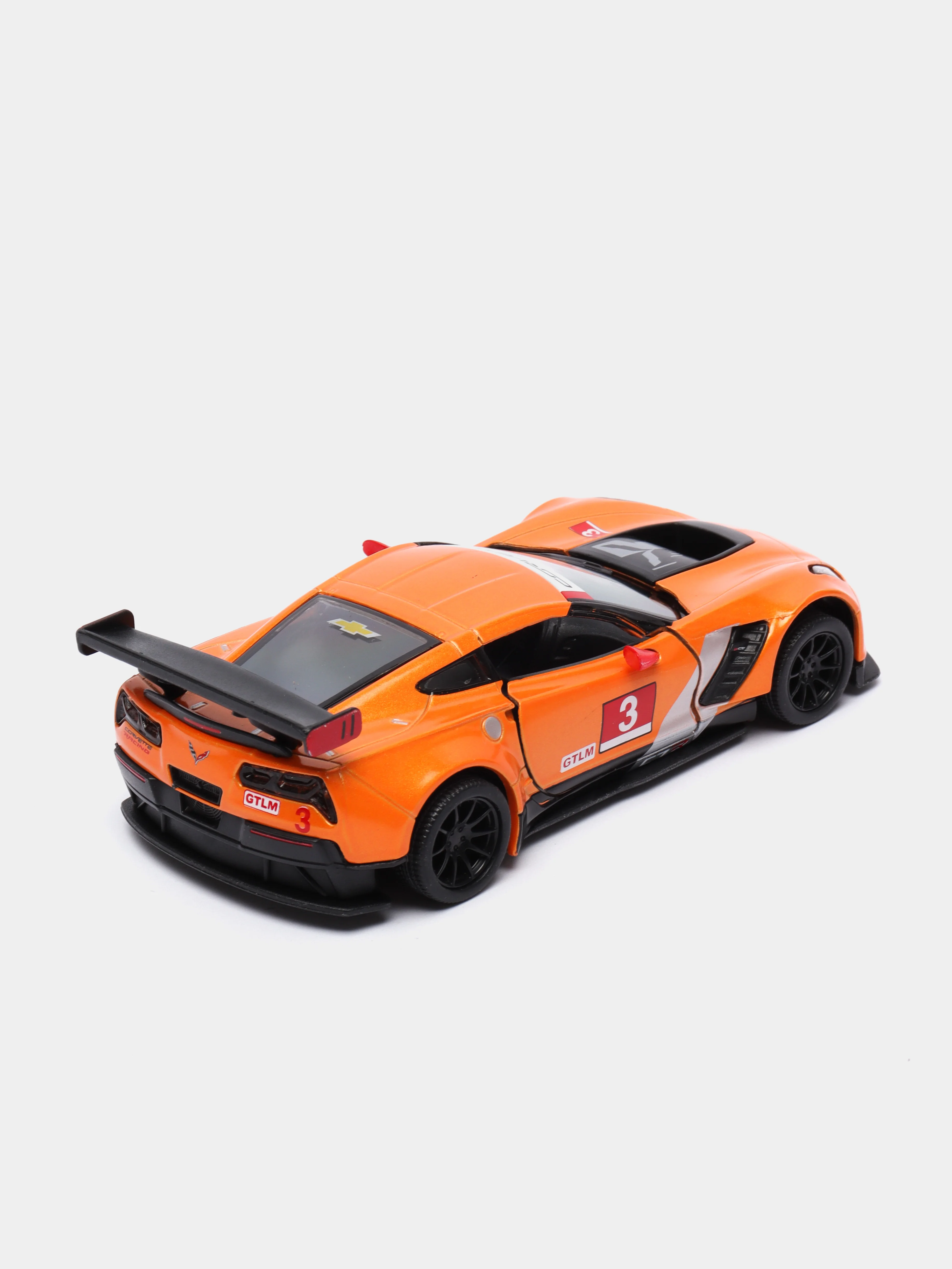 Оранжевый металлическая машинка 1:36 Corvette C7.R 2016 Race Car KT5397D