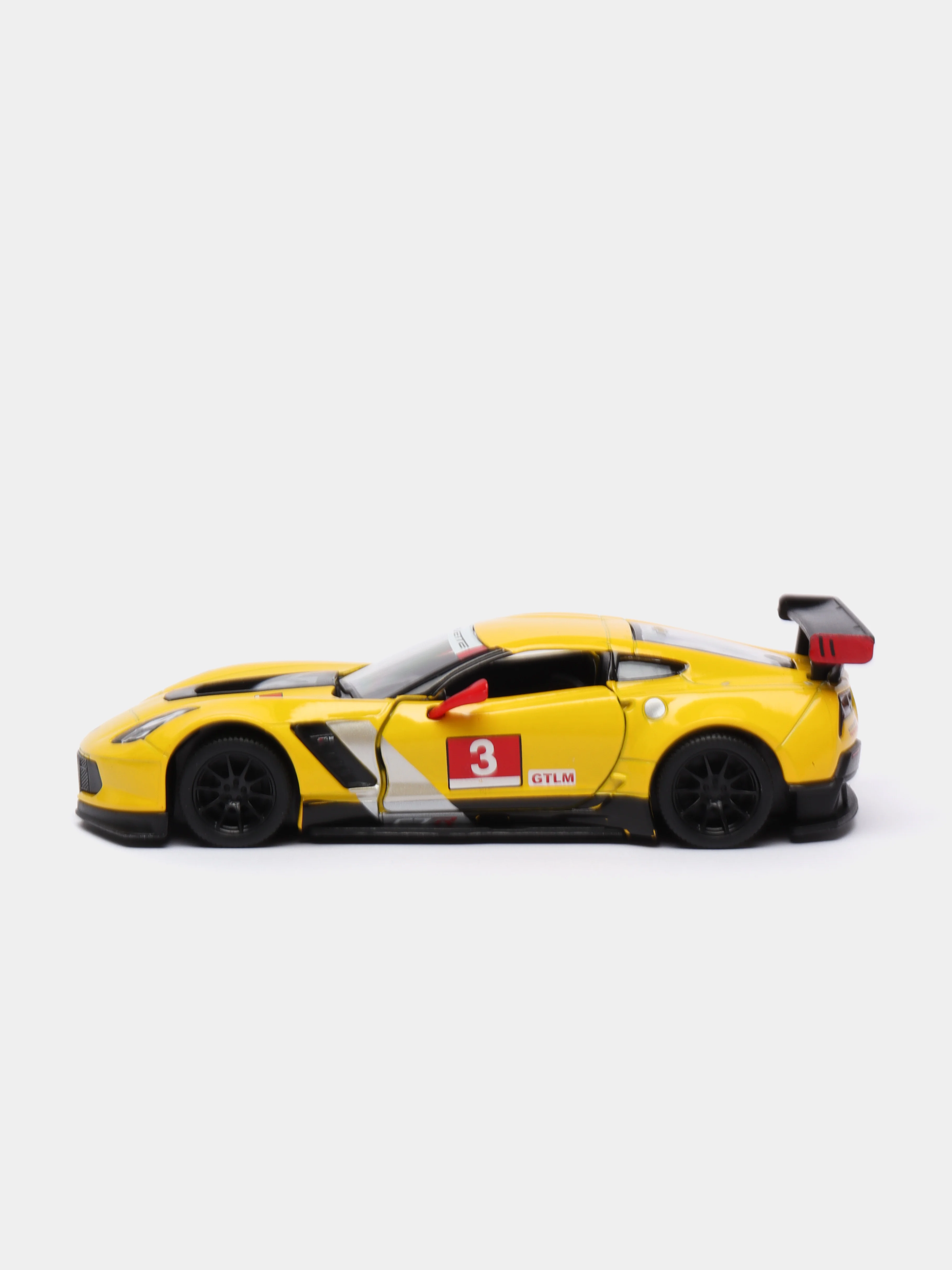 Желтый металлическая машинка 1:36 Corvette C7.R 2016 Race Car KT5397D