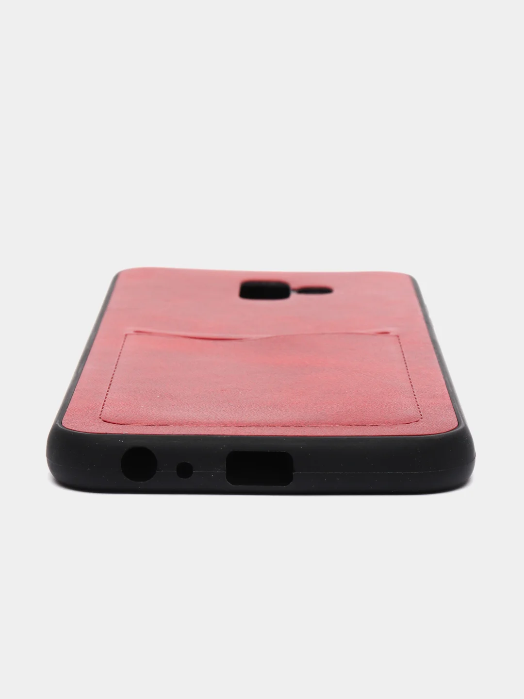 Красный чехол из эко кожи с карманом на Samsung J2 Core J2 Pro J6 J4 Core J4 Plus J4 J6 Plus J8