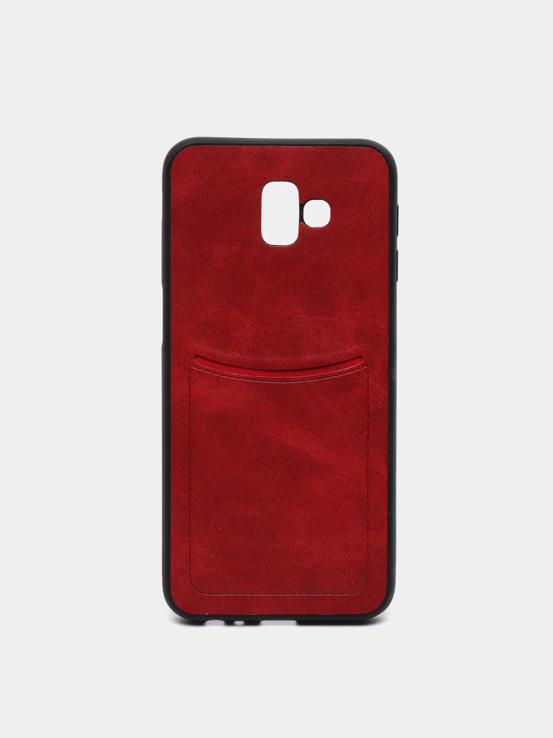 Красный чехол из эко кожи с карманом на Samsung J2 Core J2 Pro J6 J4 Core J4 Plus J4 J6 Plus J8