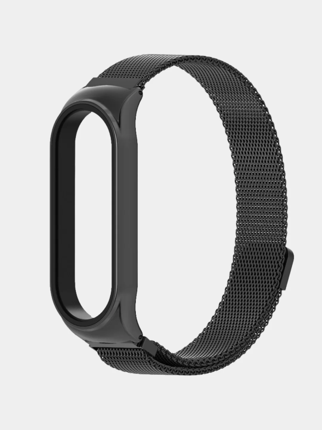 Черный металлический ремешок для Xiaomi Mi Band 7 миланская петля сяоми ми банд фитнес браслет